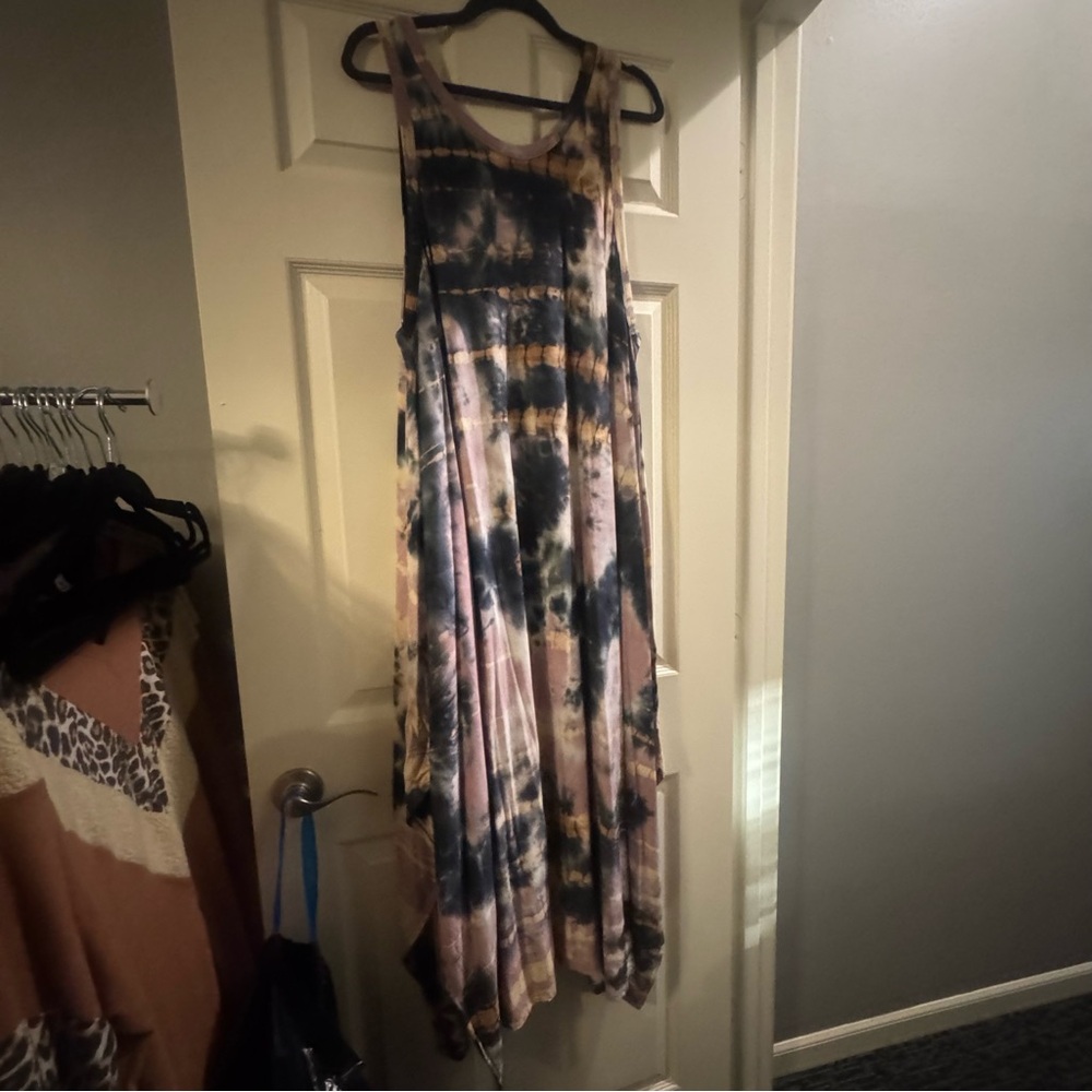 Sweet Love Pink and White Sleeveless Maxi Sundress